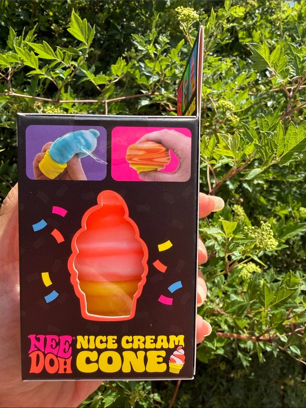Ice Cream Cone Squishy Toy - Orange & Yellow